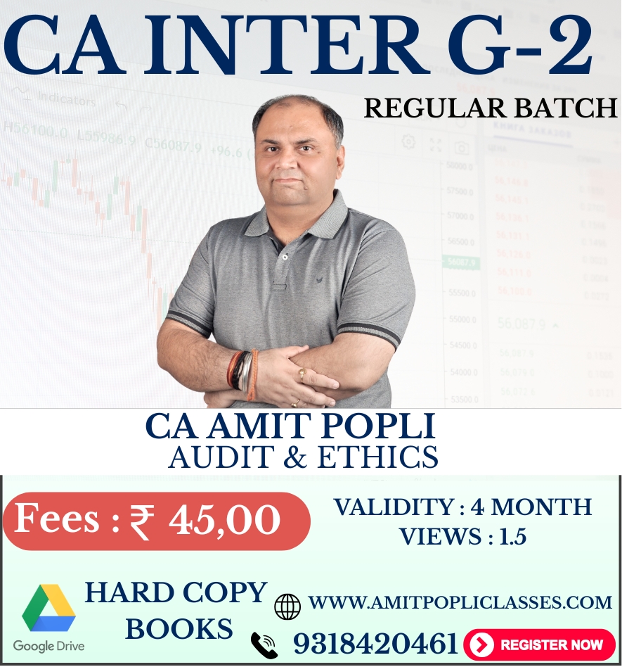 CA Inter G-II-Audit & Ethics [Regular SPECIAL-Batch] Jan'26 & onwards